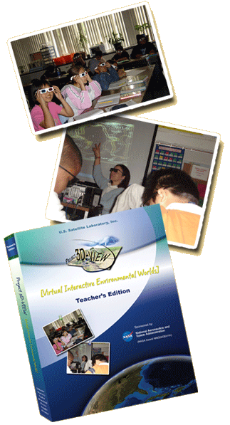 Photos of students using 3D-VIEW in their classroom